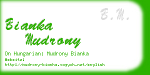 bianka mudrony business card